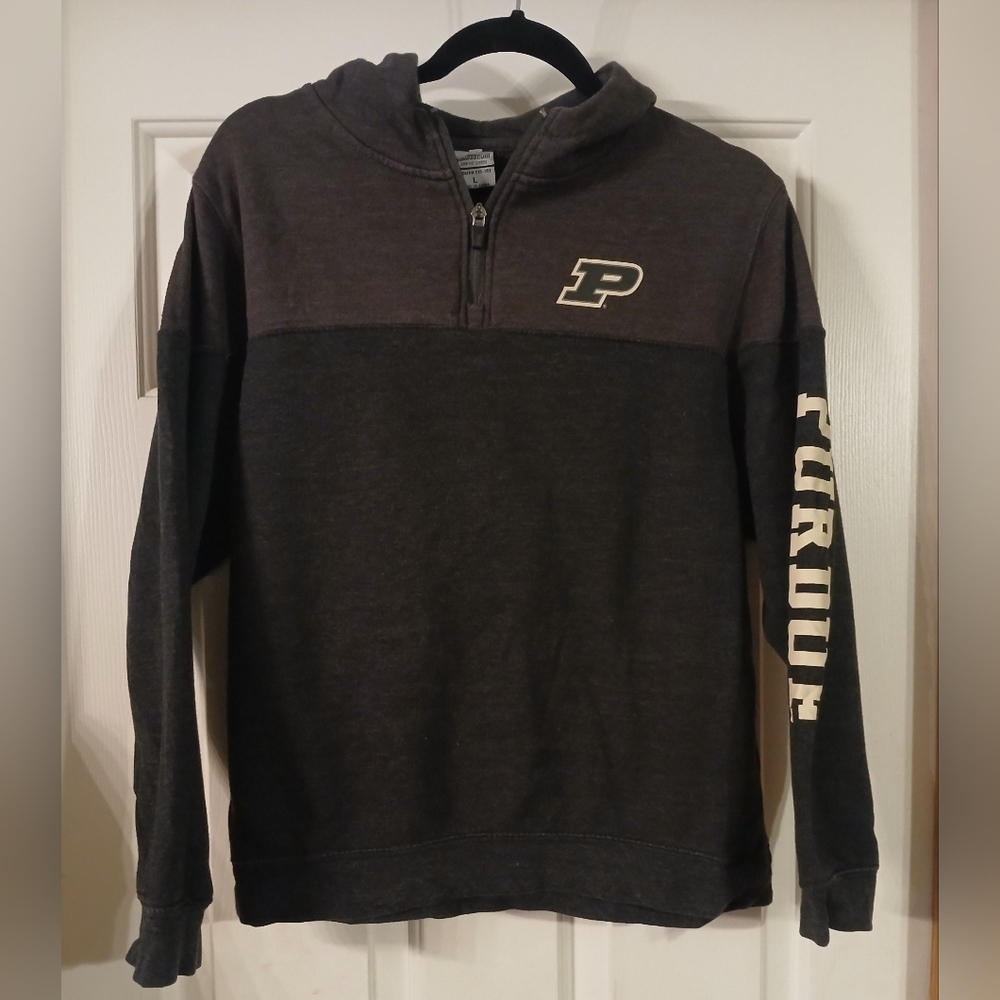Colosseum Purdue Boilermakers NCAA Youth 1/4 Zip Hoodie Size L